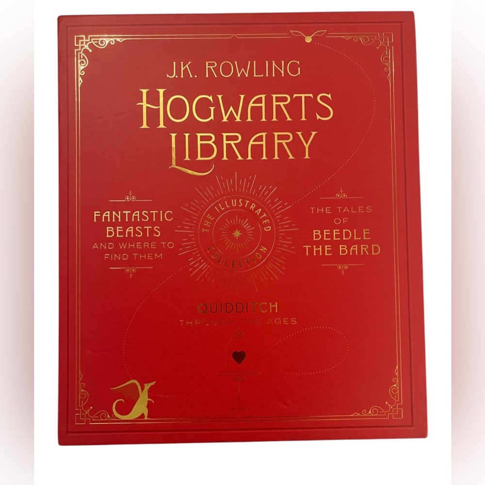 J.K Rowling Hogwarts illustrated Library Hardcover Book Set of 3 Harry Potter